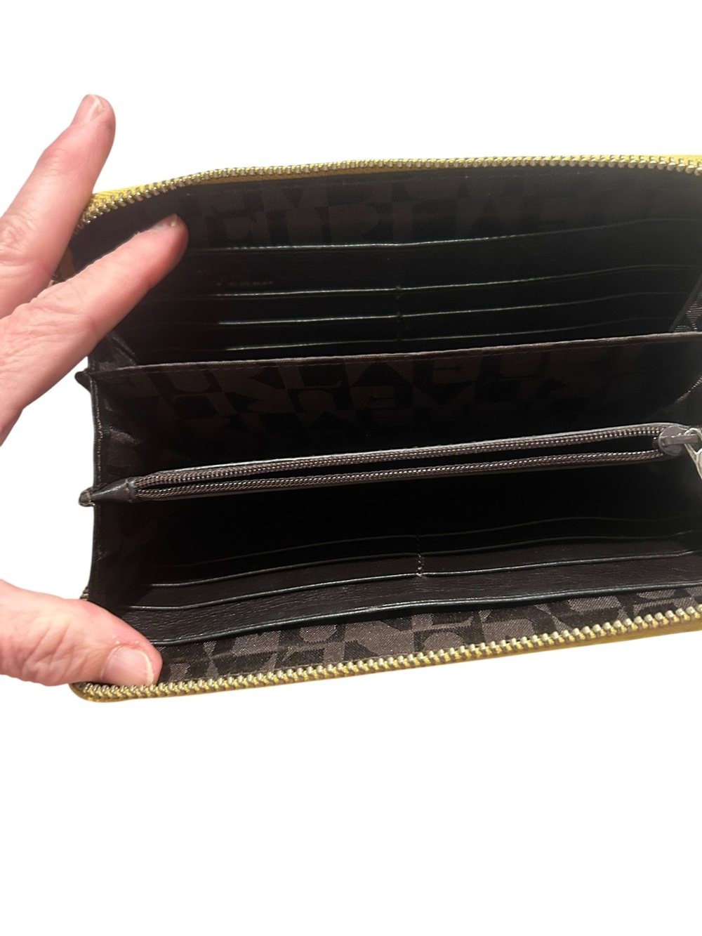 Furla Yellow Croc-Embossed Zip Wallet - Picture 4 of 5